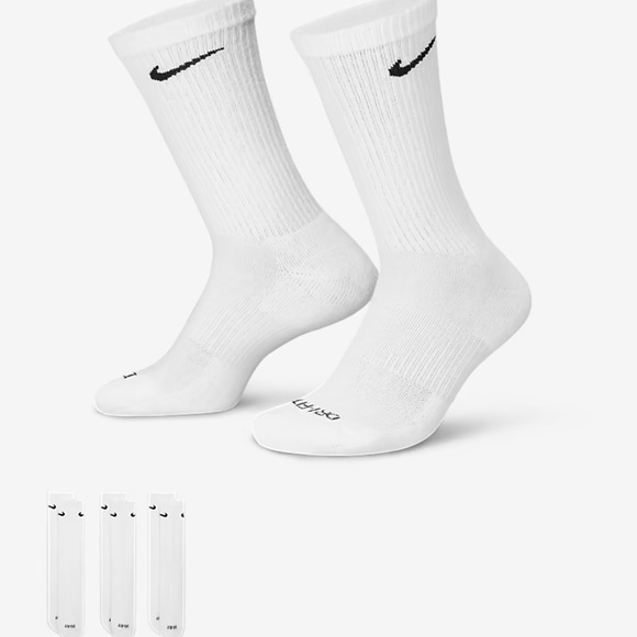 Nike Training Crew Socks (3 Pairs) Nike Everyday Cushioned - Picture 1 of 11